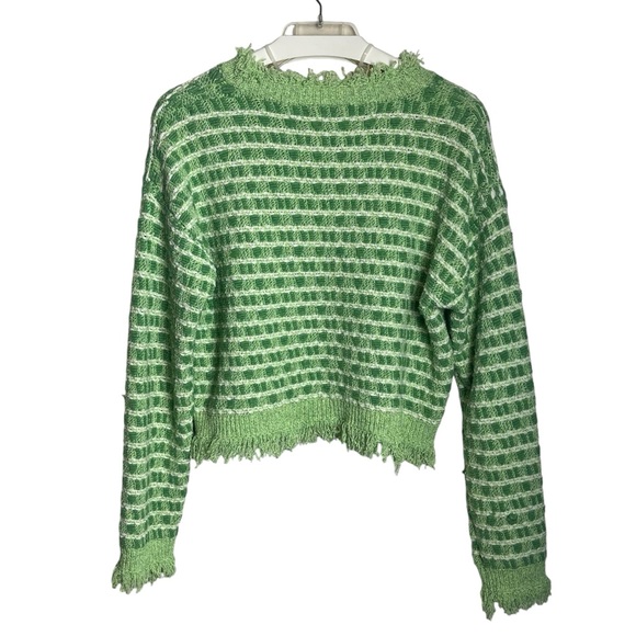 ZARA Frayed Crop Sweater - Picture 3 of 14